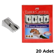 FABER CASTELL 5140183110000 Tekli K.tıraş 20li Üçgen Metalik Kalemtıraş