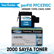 PERFIX PFCX310C PFCX310C 2000 Sayfa MAVİ (CYAN) MUADIL Lazer Yazıcılar / Faks...